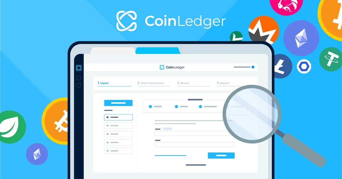 CoinLedger crypto tax software: import screen
